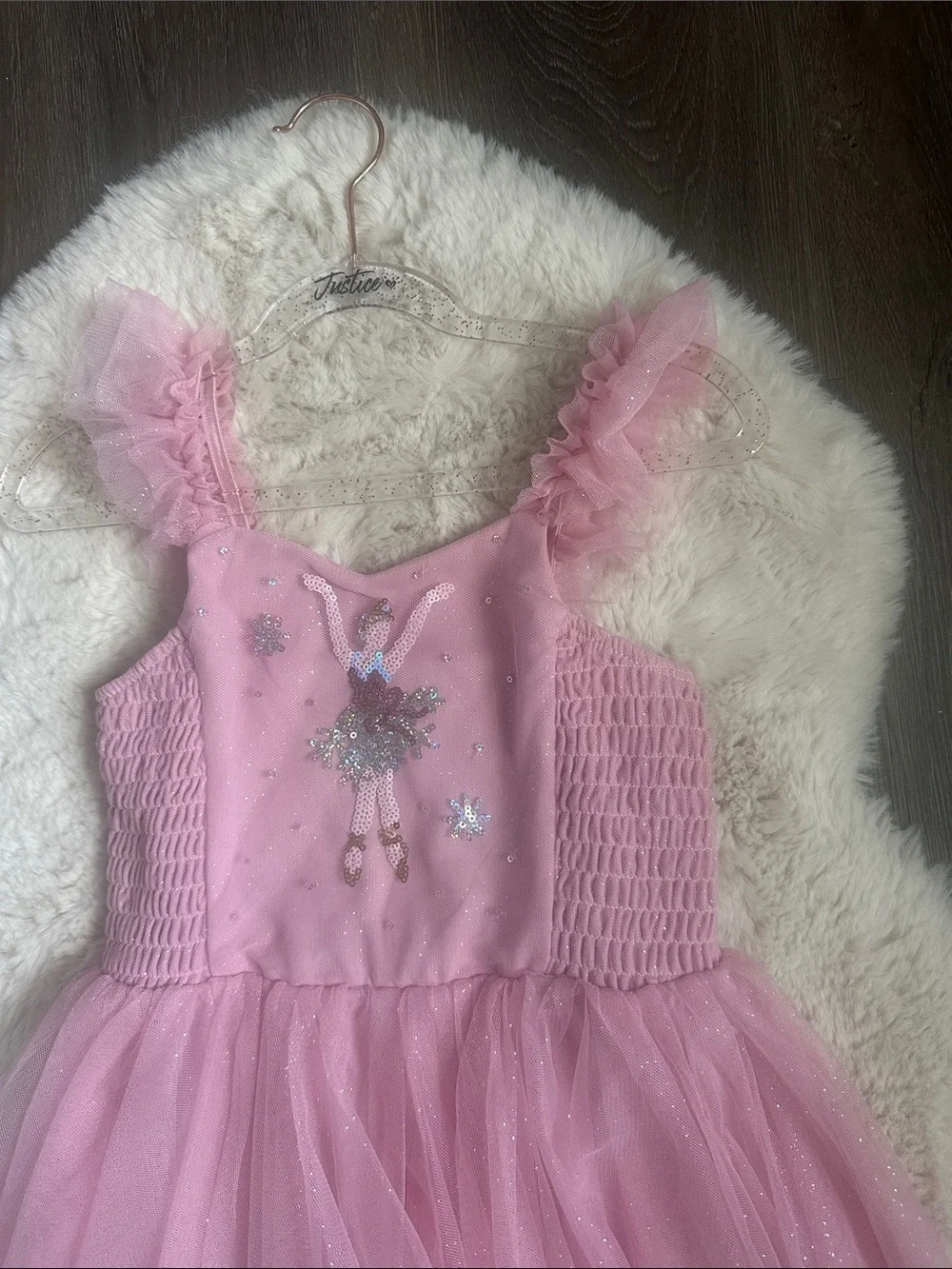 Zunie Pink & Aqua Tulle Ballerina Dress 6X